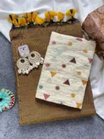 Khadi Vol 6 Cotton Saree with Blouse Embroidery Work Collection - Image 8