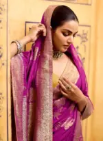 Kimora Rajmahal Banarasi Silk Border Work Festival Wear Saree Collection - Image 11