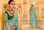 Kimora Rajmahal Banarasi Silk Border Work Festival Wear Saree Collection - Image 17