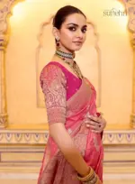 Kimora Rajmahal Banarasi Silk Border Work Festival Wear Saree Collection - Image 18