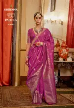 Kresha Paduka Silk with Zari Weaving Fancy Saree Collection - Image 2