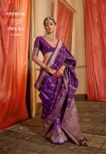 Kresha Paduka Silk with Zari Weaving Fancy Saree Collection - Image 5