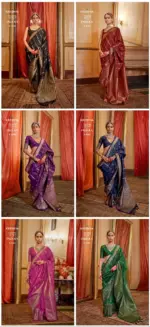 Kresha Paduka Silk with Zari Weaving Fancy Saree Collection - Image 6