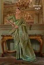 Kreshva Anupa Tissue Dharmavaram Silk Tradtional Wear Saree Collection - Image 8