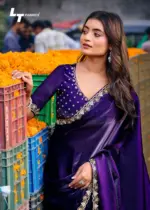 Lt Aurika Vol 5 Malai Silk with Embroidery Work Saree Collection - Image 7