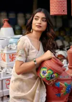 Lt Jimmy Vol 6 Cloud with Fancy Embroidery Work Saree Collection - Image 10