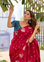 Lt Kontina Satin Silk with Embroidery Work Fancy Saree Collection - Image 11