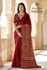 Lt Yogita Vol 2 Fandy Satin with Foil Print Festival Wear Saree Collection - Image 6