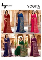 Lt Yogita Vol 2 Fandy Satin with Foil Print Festival Wear Saree Collection - Image 8
