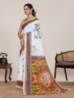 Maahi 216 Linen Printed with Zari Lace Saree Collection - Image 6
