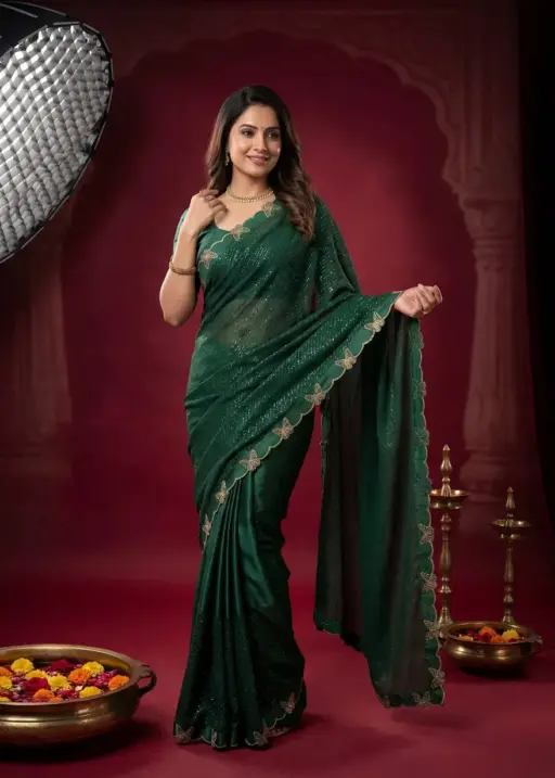 Mahek 210 Georgette Siroski Work Saree Collection