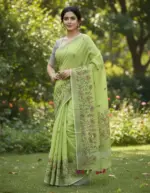 Mahek 211 Linen Cotton Festival Wear Embroidery Saree Collection - Image 6