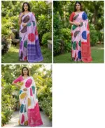 Mahek 213 Chinon Embroidery Party Wear Saree Collection - Image 3