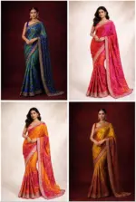 Mahek 215 Chinon Silk Bandhani Codding Stylish Saree Collection - Image 2