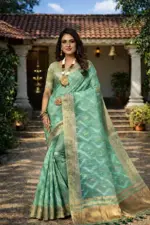 Mahek 216 Cotton Embroidery Worked Party Wear Saree Collection - Image 5