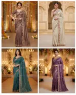 Mahek 218 Jimmy Choo Embroidery Worked Designer Saree Collection - Image 2