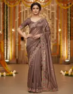 Mahek 218 Jimmy Choo Embroidery Worked Designer Saree Collection - Image 6