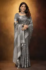 Mahek 219 Linen Cotton Embroidery Worked Fancy Saree Collection