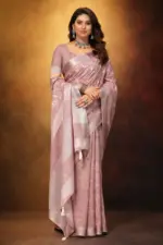 Mahek 219 Linen Cotton Embroidery Worked Fancy Saree Collection - Image 2