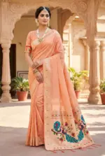 Mb 1101 Organza Silk Woven Butti Motifs Saree Collection - Image 2