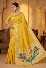 Mb 1101 Organza Silk Woven Butti Motifs Saree Collection - Image 5