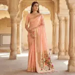 Mb 1111 Organza Silk Woven Butti Motifs Paithani Saree Collection - Image 7