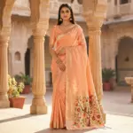Mb 1111 Organza Silk Woven Butti Motifs Paithani Saree Collection - Image 8