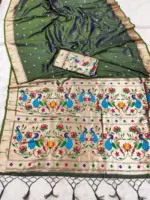 Mb 1180 Paithani Silk Golden Zari Embellished Saree Collection - Image 10