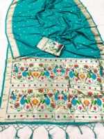 Mb 1180 Paithani Silk Golden Zari Embellished Saree Collection - Image 11