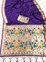 Mb 1180 Paithani Silk Golden Zari Embellished Saree Collection - Image 13