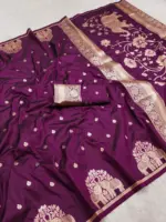 Mb 1209 Banarasi Silk Zari Motifs Saree Collection - Image 5