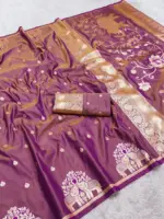 Mb 1209 Banarasi Silk Zari Motifs Saree Collection - Image 6