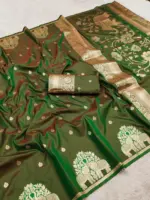 Mb 1209 Banarasi Silk Zari Motifs Saree Collection - Image 8