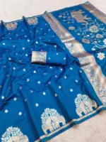 Mb 1209 Banarasi Silk Zari Motifs Saree Collection - Image 9