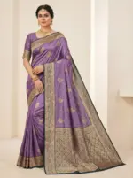 Mb 13 Satin Zari Motifs Festival Wear Saree Collection - Image 5