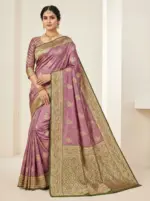 Mb 13 Satin Zari Motifs Festival Wear Saree Collection - Image 6