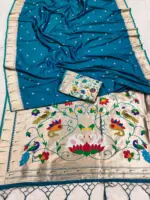 Mb 149 Paithani Silk Golden Zari Embellished Saree Collection - Image 12