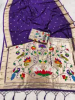 Mb 149 Paithani Silk Golden Zari Embellished Saree Collection - Image 5