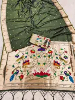 Mb 149 Paithani Silk Golden Zari Embellished Saree Collection - Image 8