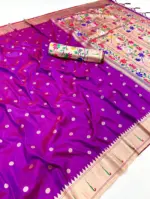 Mb 150 Paithani Silk Woven Work Traditional Saree Collection - Image 13