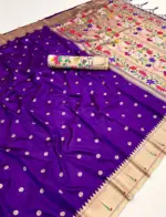 Mb 150 Paithani Silk Woven Work Traditional Saree Collection - Image 2