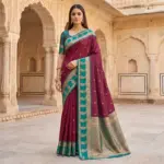 Mb 187 Premium Banarasi Silk Zari Butti Weaving Saree Collection - Image 10