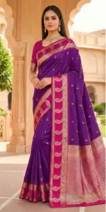 Mb 187 Premium Banarasi Silk Zari Butti Weaving Saree Collection - Image 2