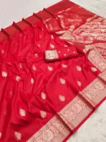 Mb 3284 Soft Banarasi Silk Golden Zari Weaving Saree Collection - Image 5