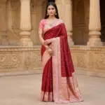 Mb 3326 Banarasi Silk Zari Weaving Traditional Saree Collection - Image 3
