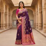 Mb 50 Pasmina Paithani Silk Paisley Work Saree Collection - Image 2