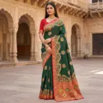 Mb 50 Pasmina Paithani Silk Paisley Work Saree Collection - Image 4