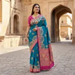 Mb 50 Pasmina Paithani Silk Paisley Work Saree Collection - Image 8