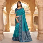 Mb 6134 Silk Blend Pochampalli Ikkat Saree Collection - Image 10