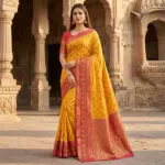 Mb 6134 Silk Blend Pochampalli Ikkat Saree Collection - Image 2